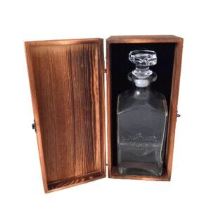 Harley-Davidson Decanter in Wooden Box Killer Creek Roswell GA Empty Collectible